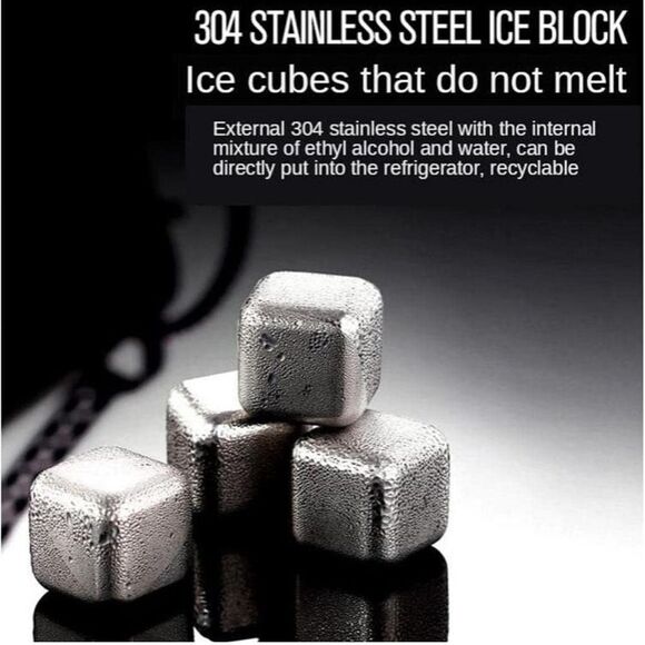 Wine Accessories 4 pc Set - Aerator, Stainless Steel Ice Cubes, 2 Stoppers - Picture 13 of 16